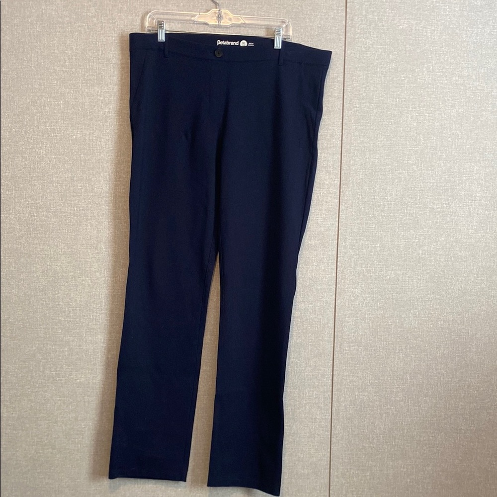 Betabrand Women’s Navy Dress/Yoga Pants - Classic Straight Fit